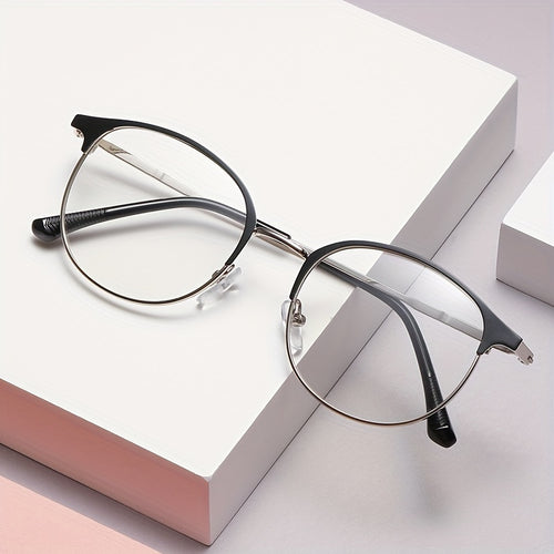 1 Pair of Stylish Round Fashion Glasses for Men & Women - Photochromic Lenses