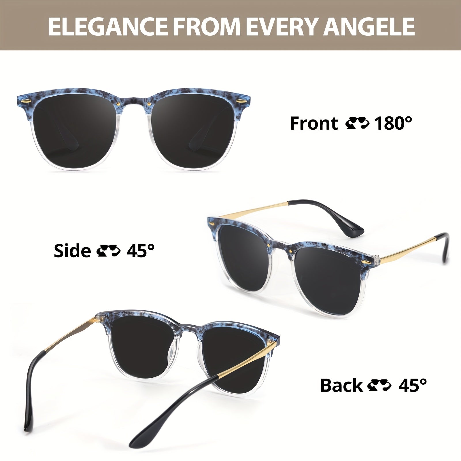 UV400 Glasses: Style - Meets - Function | Trendy Frames For All - Day Comfort & Sun Protection SG2121