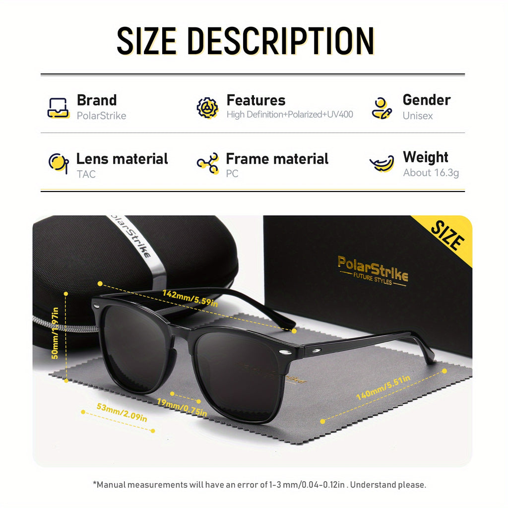 PolarStrike Unisex Full-Frame Polarized Fashion Glasses UV Protection