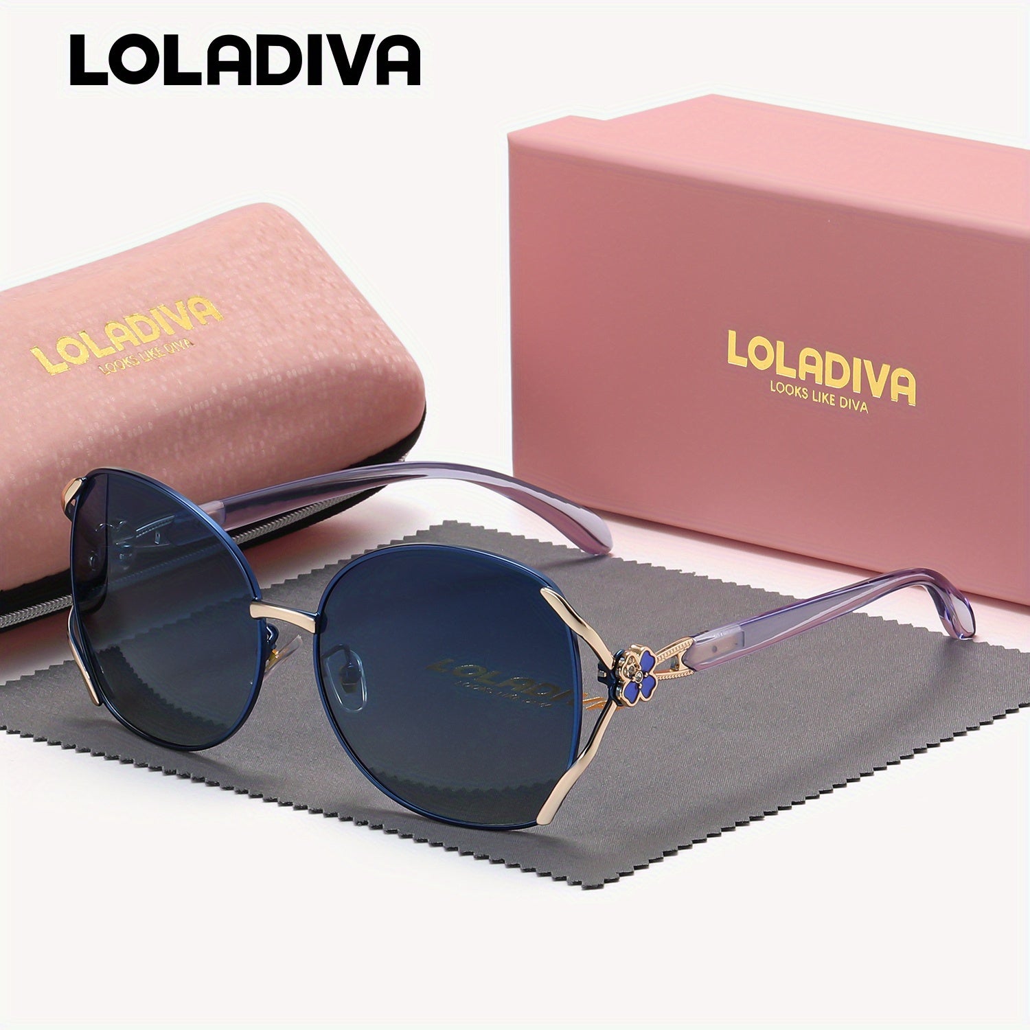 LolaDiva Unisex Casual Full Frame Polarized Glasses UV400