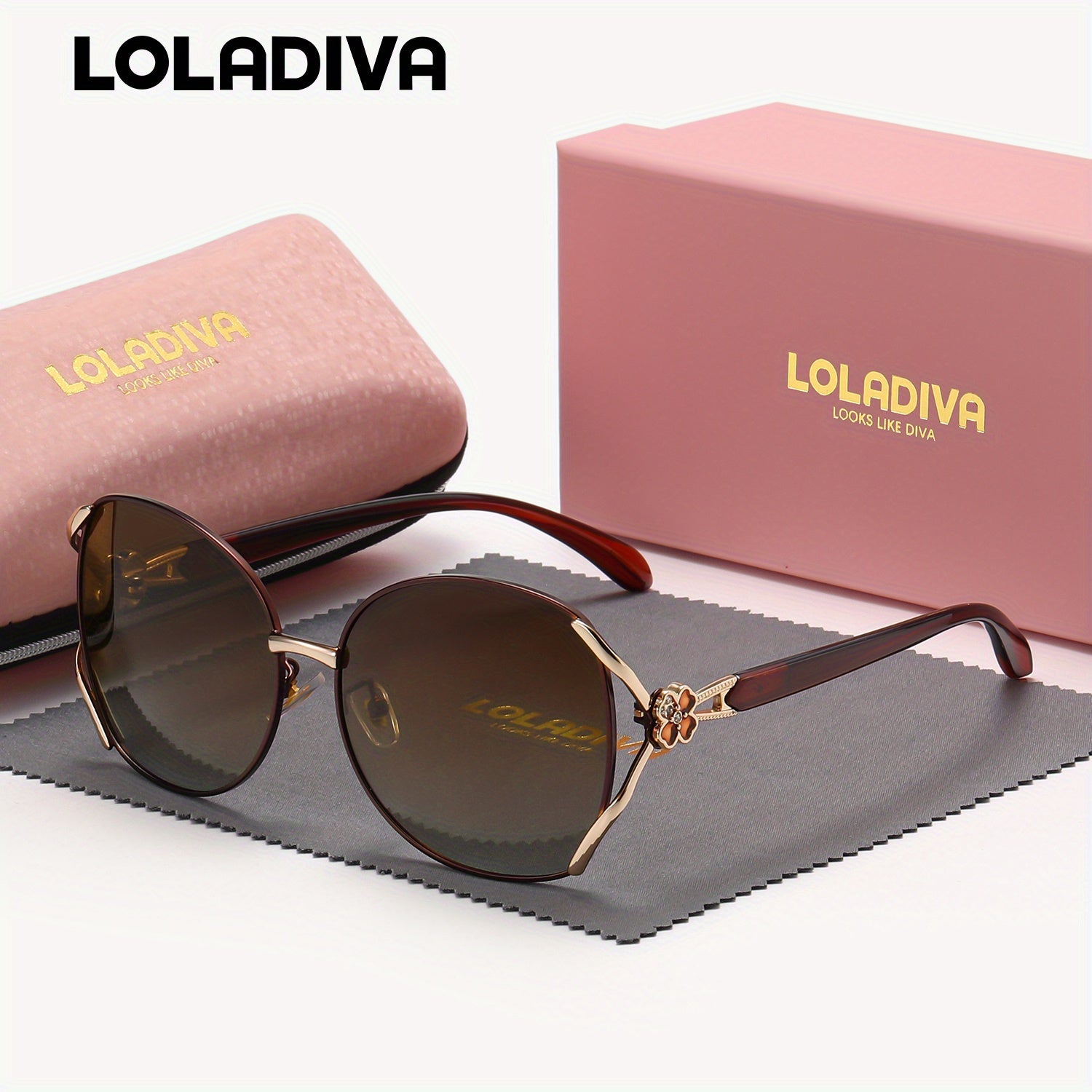 LolaDiva Unisex Casual Full Frame Polarized Glasses UV400