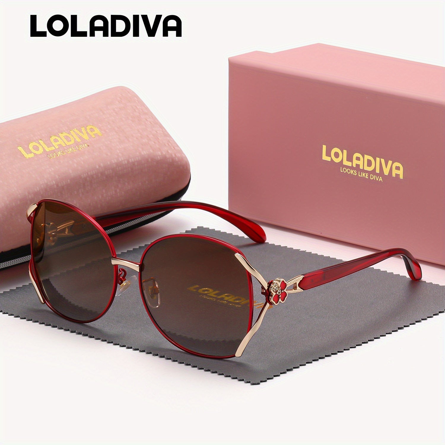 LolaDiva Unisex Casual Full Frame Polarized Glasses UV400