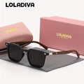 LolaDiva Unisex Retro Square Fashion Full Frame Polarized For Outdoor Party UV400