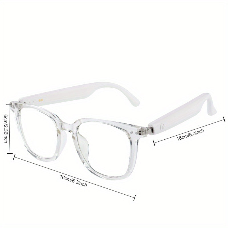 Color changing glasses smart glasses, indoor white anti-blue light, outdoor UV protection changes to black