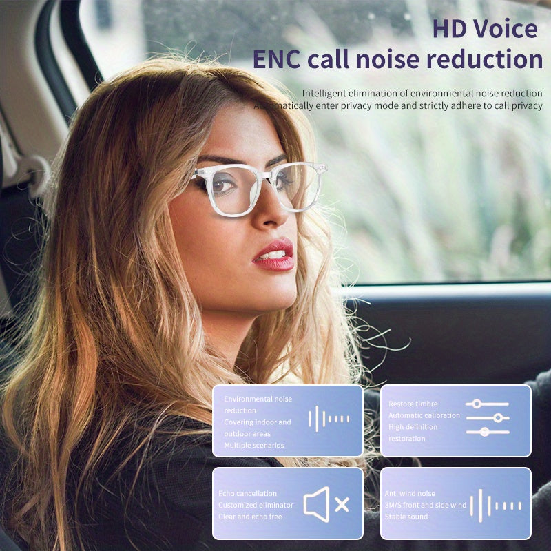 Color changing glasses smart glasses, indoor white anti-blue light, outdoor UV protection changes to black