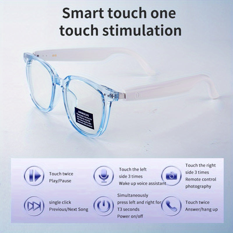 Color changing glasses smart glasses, indoor white anti-blue light, outdoor UV protection changes to black