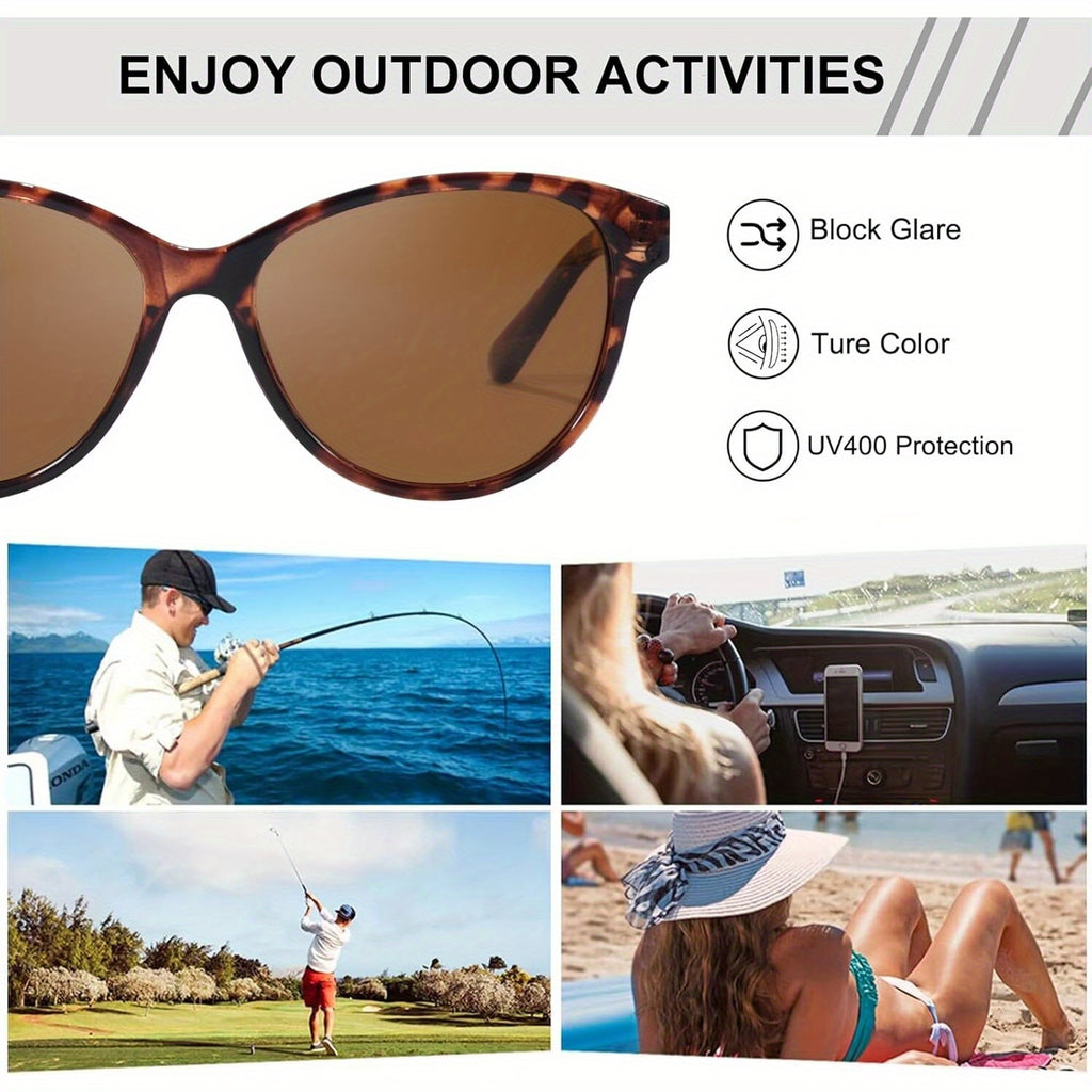 COOLEAR Polarized for Women, Trendy Classic with UV400 Protection for Outdoor\u002F Driving