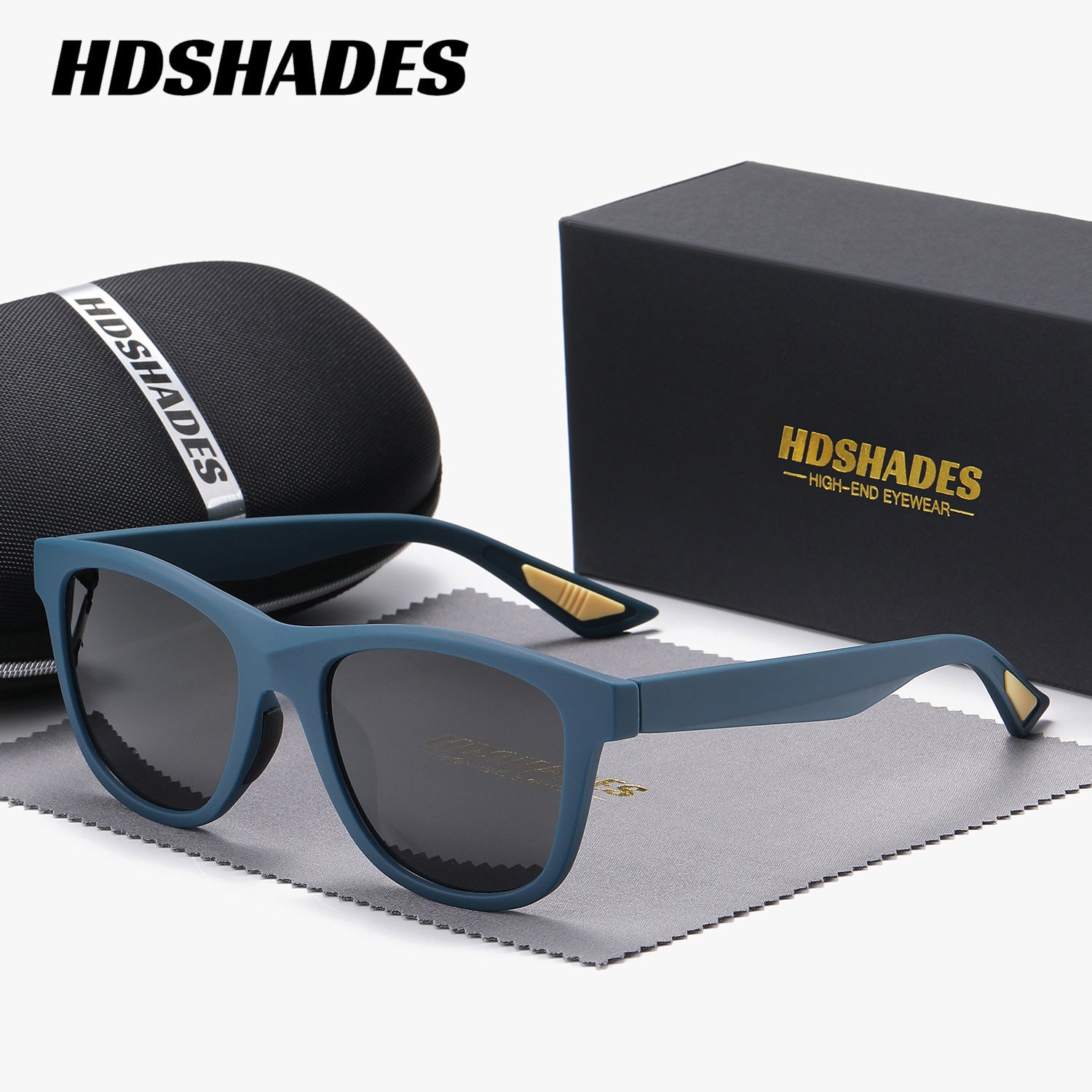 HDSHADES Unisex Trendy Stylish Full-Frame Polarized Glasses Square Rock Climbing Glasses UV400