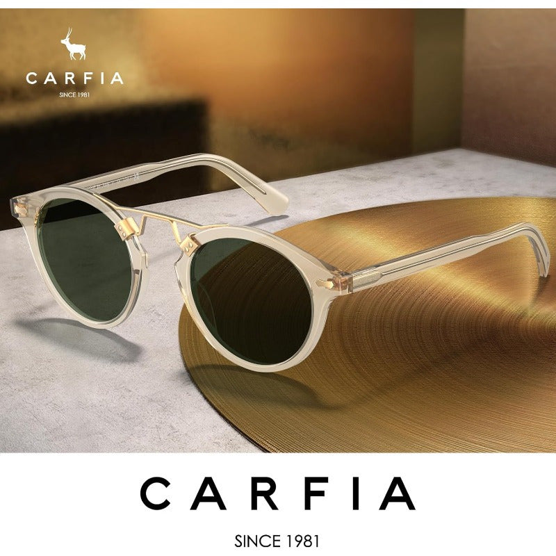CARFIA Small Face Acetate Polarized Fashion Glasses for Women with UV Protection