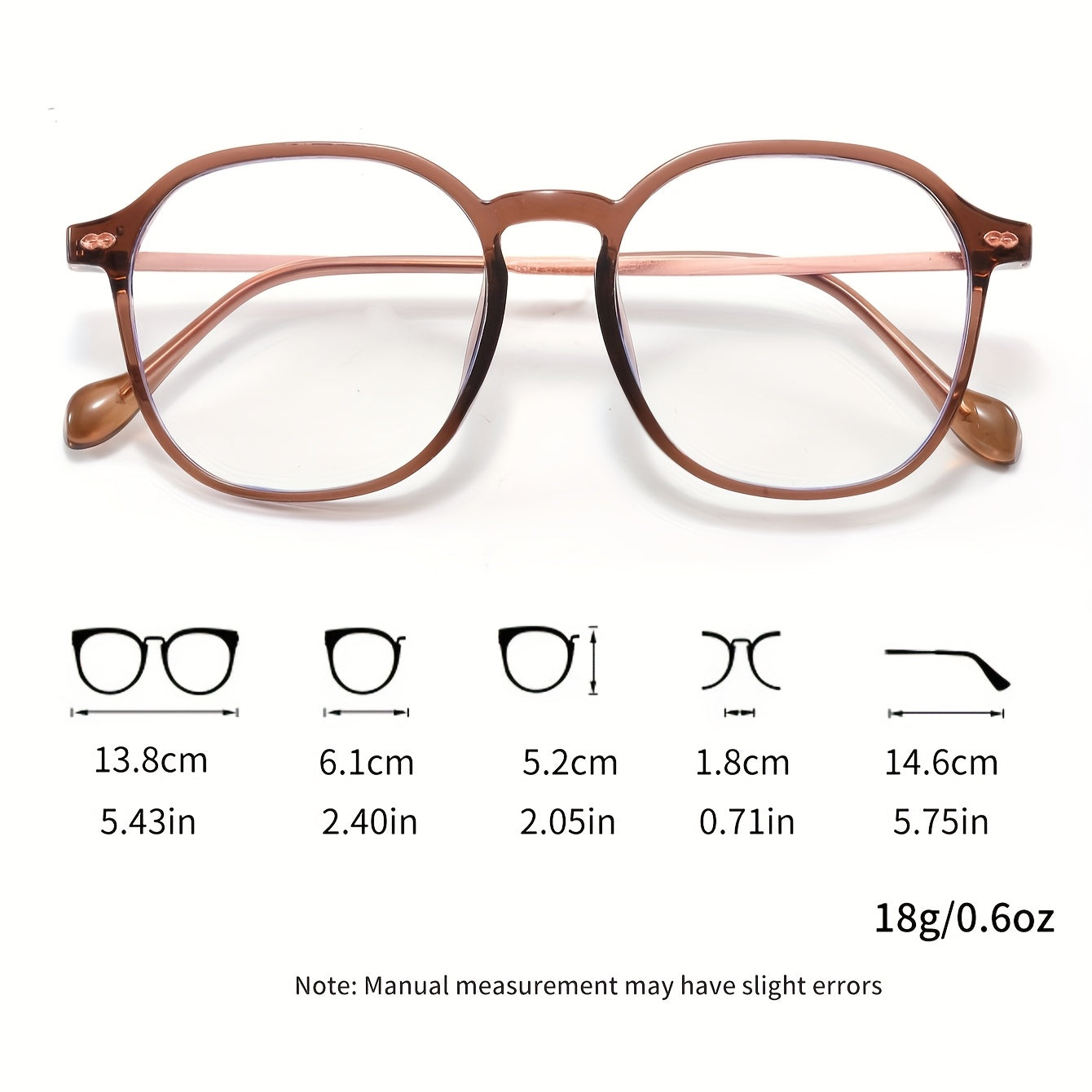 1 Pair Women's Geometric Light-Adapting Color-Changing Fashion Glasses