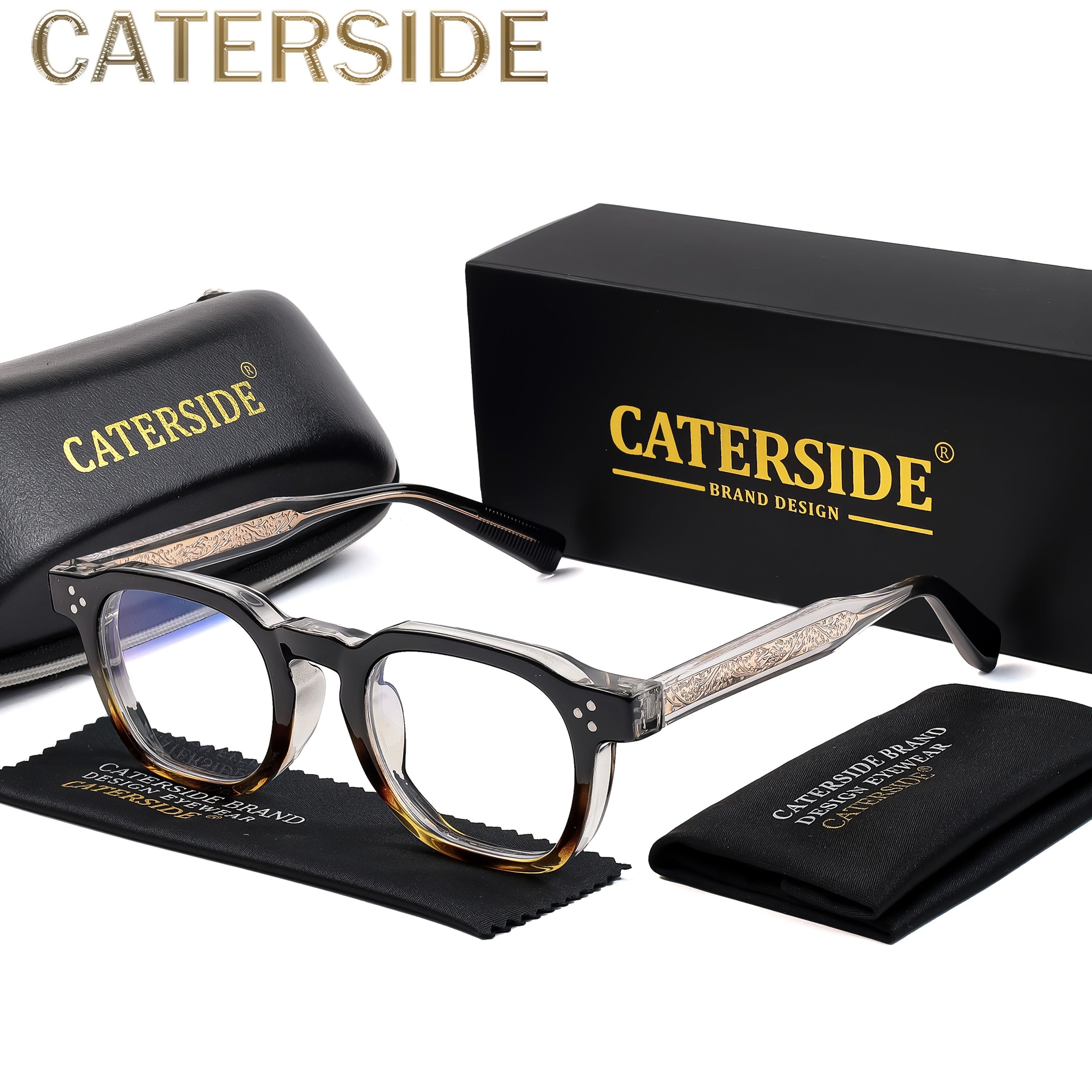 Trendy Fashion Glasses Trendy Fashion Square TR Frame Glasses | Anti Blue Light Lens