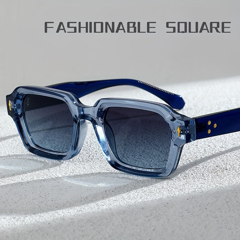 Men's Small Frame Square with Polarized Lenses, Blue Light Blocking & Anti-Glare