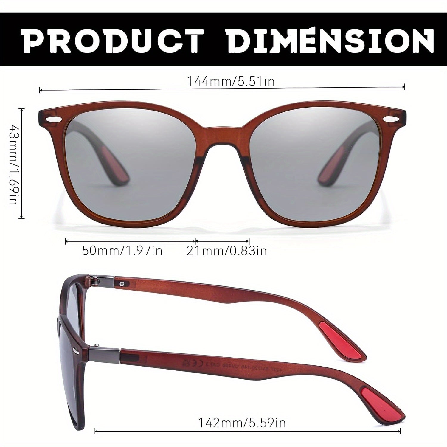 Photochromic for Men & Women - Anti-Glare Driving Glasses with Ultra-Light TR90 Frame - Adaptive for Day\u002F Night Use SG4297