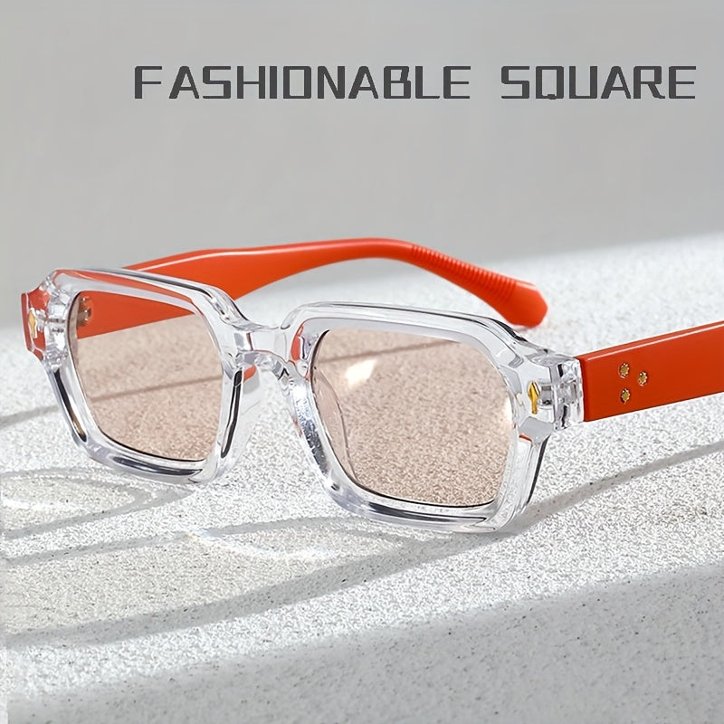 Men's Small Frame Square with Polarized Lenses, Blue Light Blocking & Anti-Glare