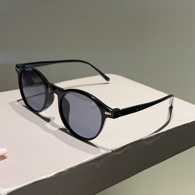 Men's Retro Round Tortoiseframe-Style Fashion Glasses - Polarized Anti-Blue Light Non-Prescription Glasses