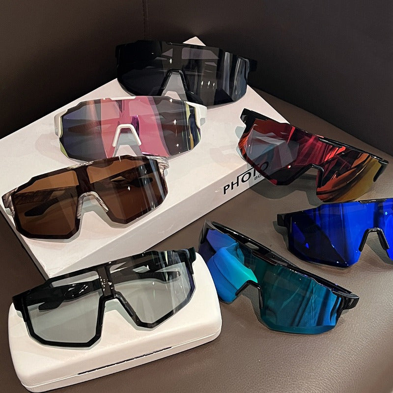 New Unisex Color-Changing Glasses with Interchangeable Polarized\u002FMirror Lenses - Stylish ABS Frame & PC Lens
