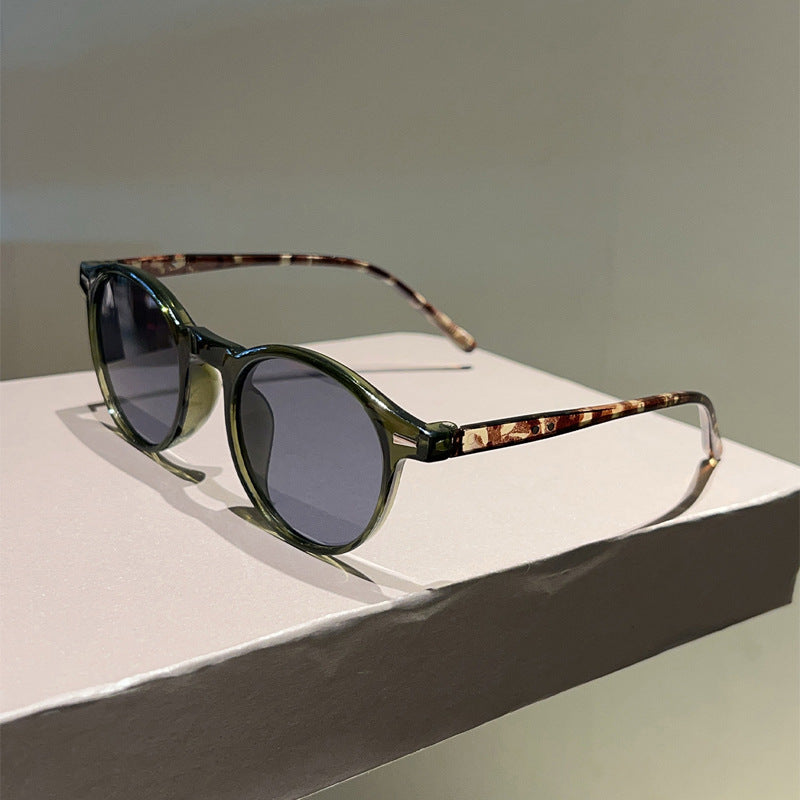 Men's Retro Round Tortoiseframe-Style Fashion Glasses - Polarized Anti-Blue Light Non-Prescription Glasses