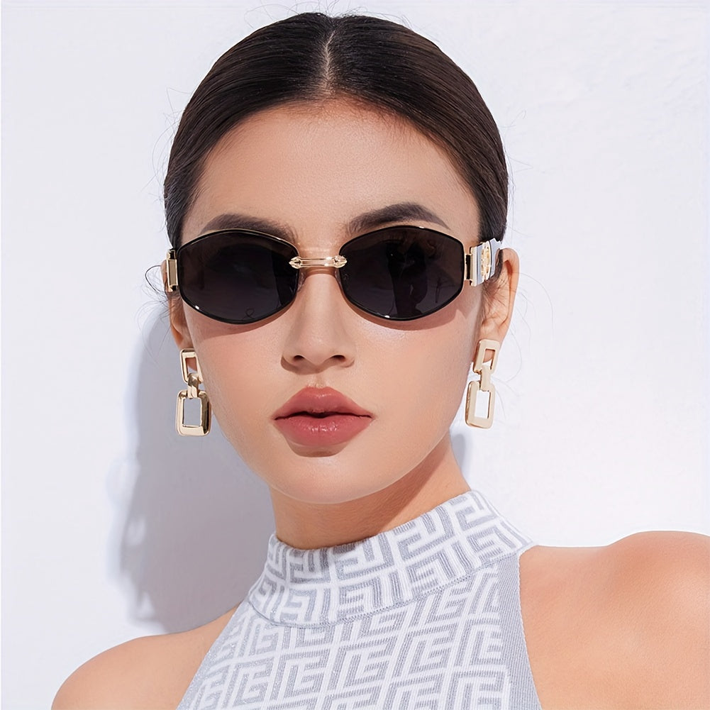 Vintage Oval Narrow Frame Sunglasses for Women and Men