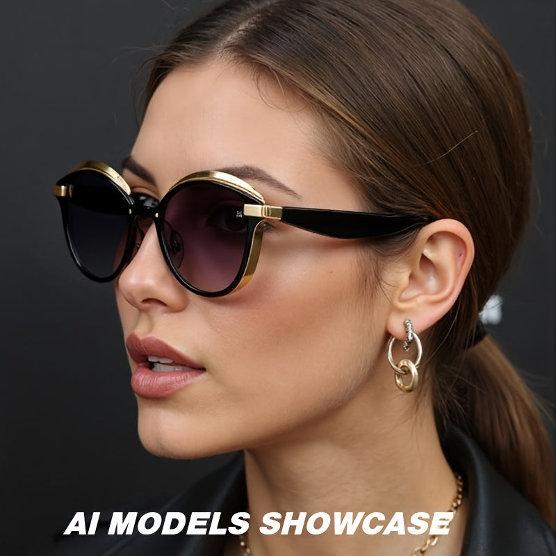 Fashion Glasses, VIOLA MAG 4pcs VIOLA MAG Women's Oversized Cat-Eye Fashion Glasses - Color-Changing Lenses