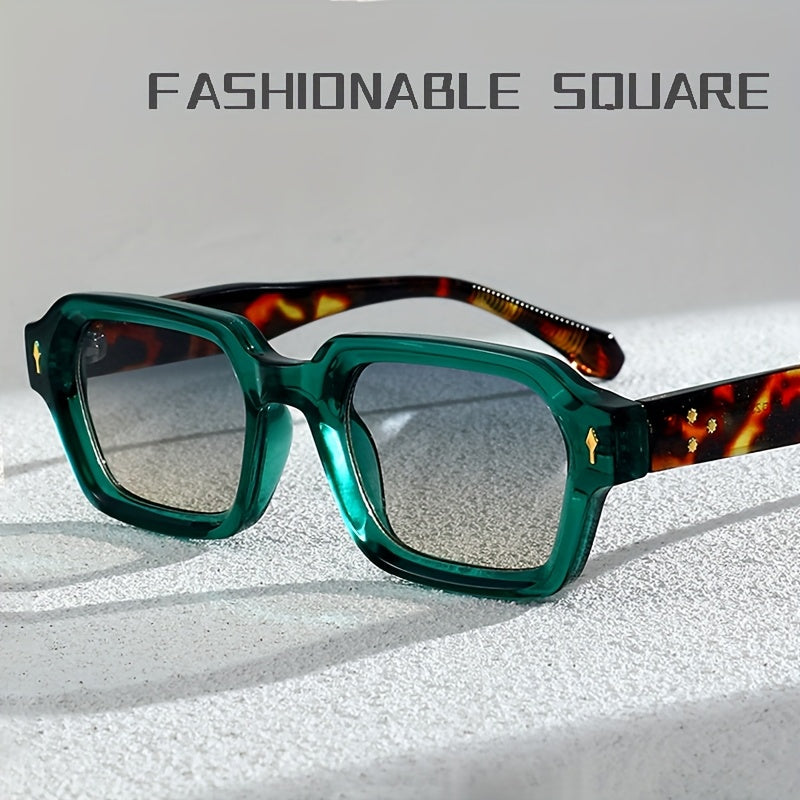 Men's Small Frame Square with Polarized Lenses, Blue Light Blocking & Anti-Glare