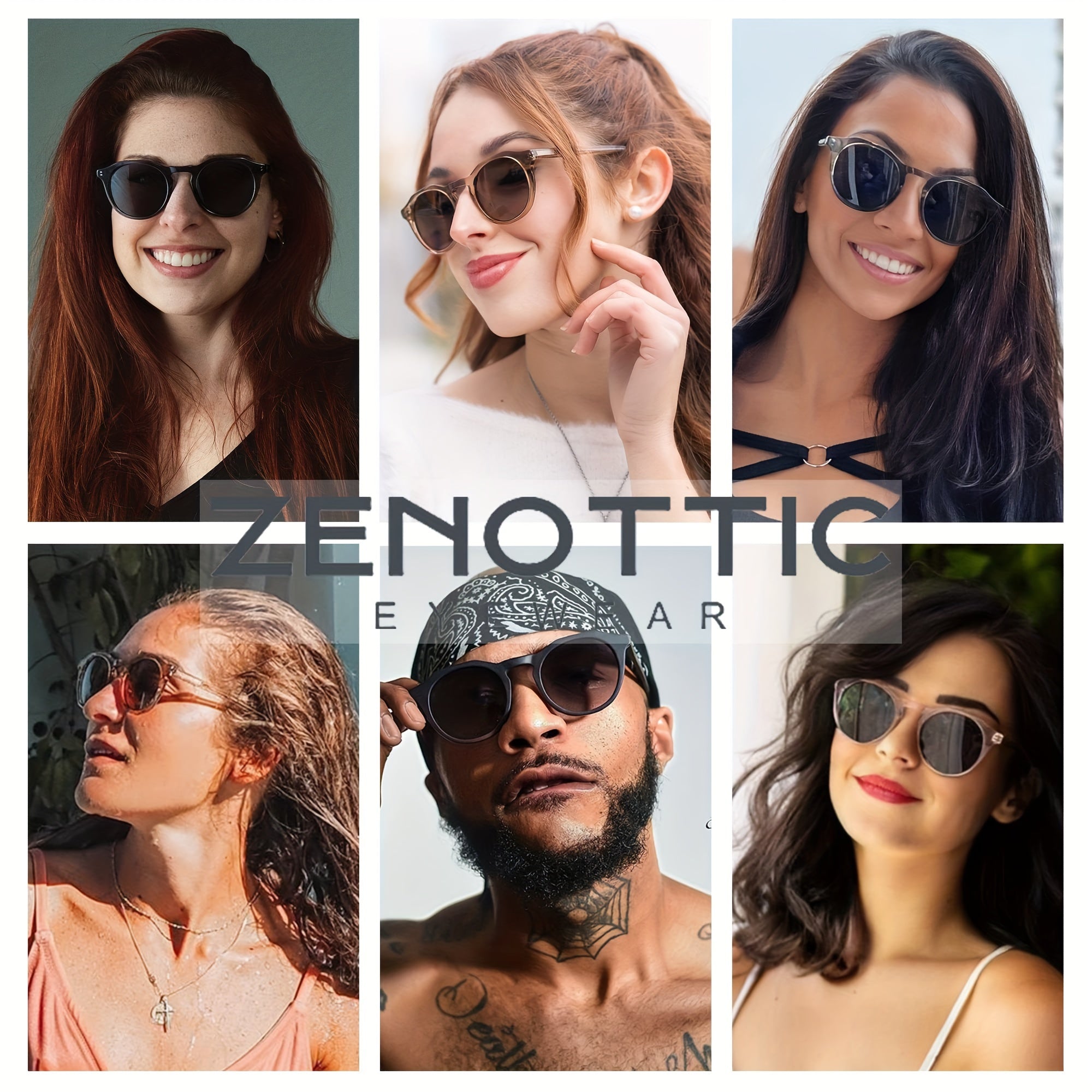 ZENOTTIC Vintage Round Polarized For Men Women UV400 Protection Shade