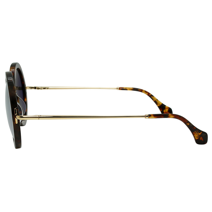 Sophisticated Handcrafted Italian Women's Designer Eyewear with Round Acrylic Frame