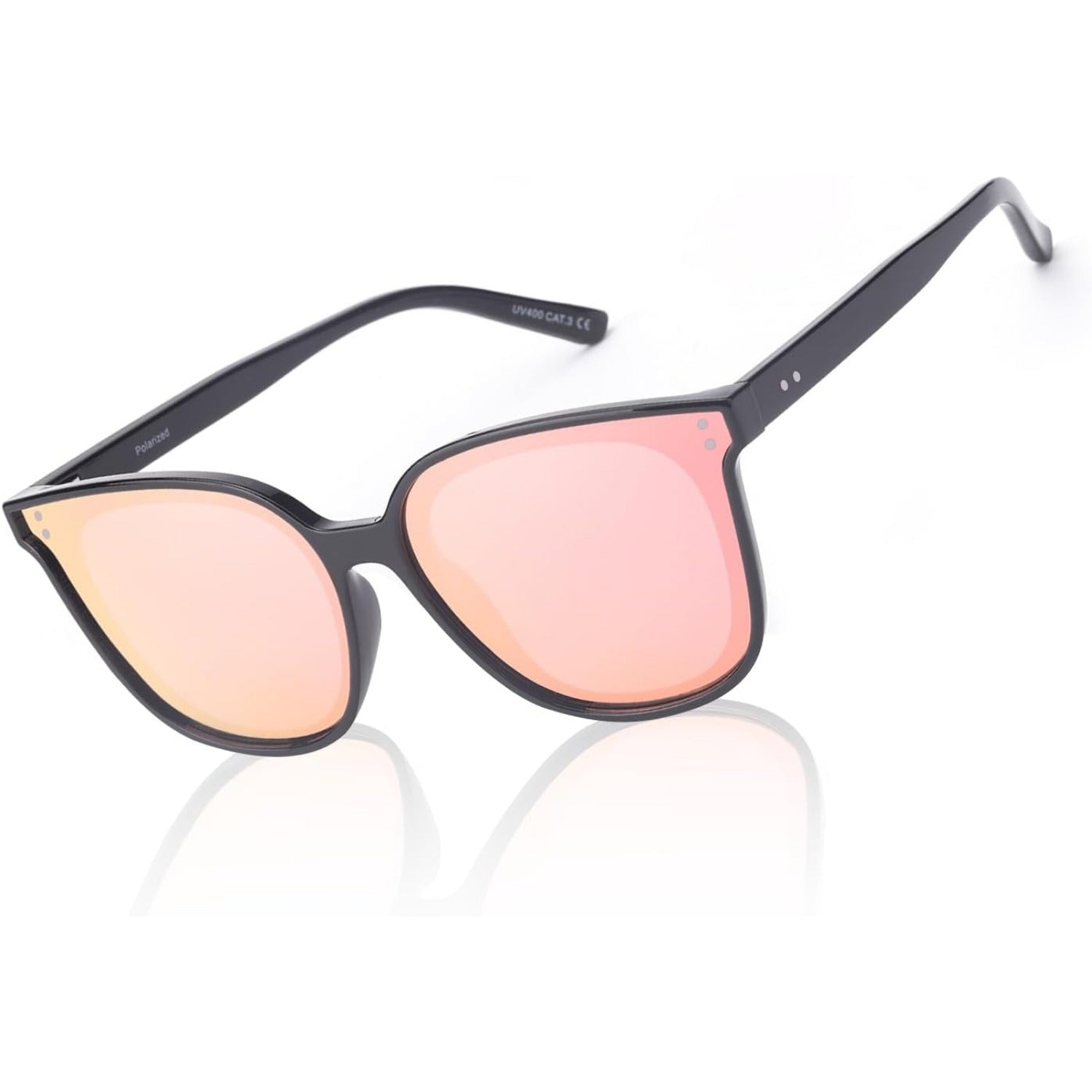 2pcs COOLEAR Polarized Cat Eye for Women, Rectangle Frame, TAC Lens