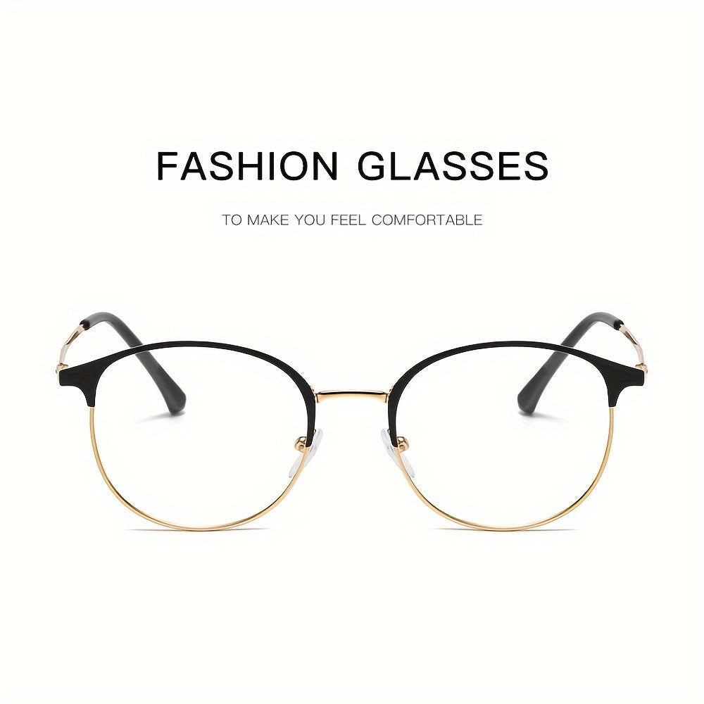 1 Pair of Stylish Round Fashion Glasses for Men & Women - Photochromic Lenses