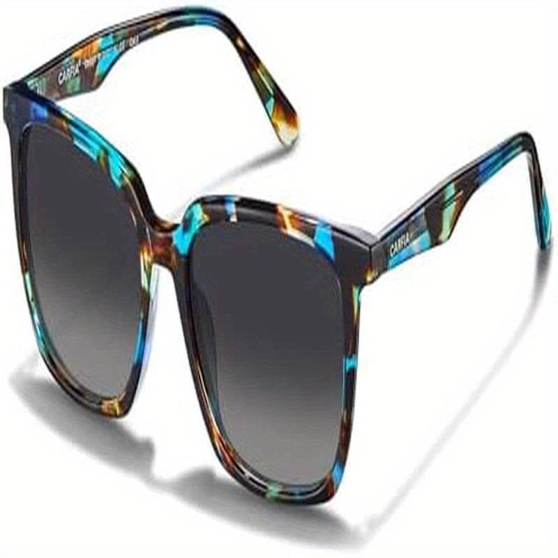 Women'S Large Face Retro Polarized Fashion Glasses - Anti-Glare & Blue Light Blocking