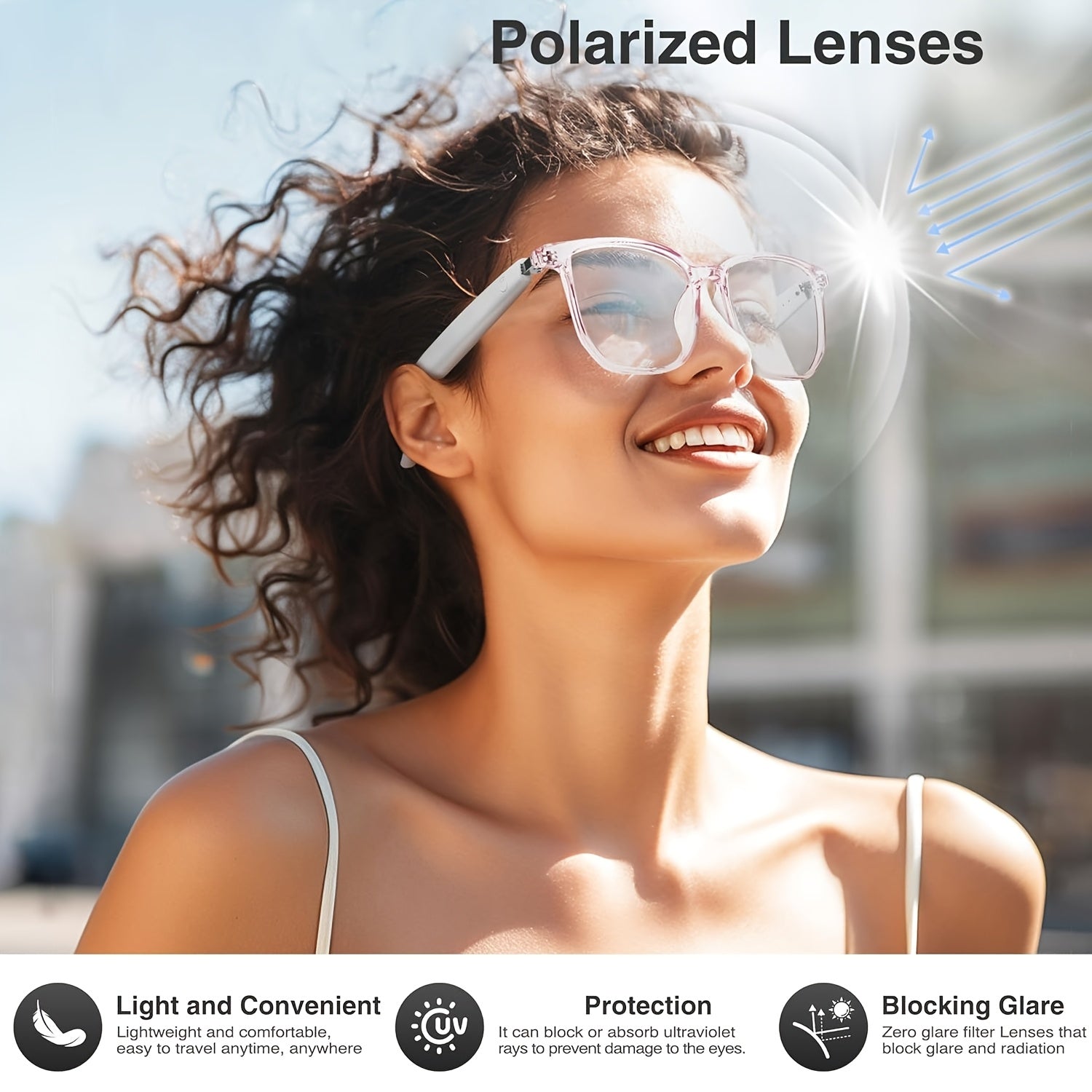 New Smart Glasses for 2024, Equipped with A Built-in Microphone And Speake