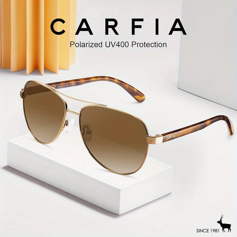 Polarized Fashion Glasses for Women with UV Protection, Acetate Arms & Metal Frame