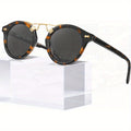 CARFIA Women's Retro Round Polarized Fashion Glasses - UV Protection Acetate Tortoiseshell Frame