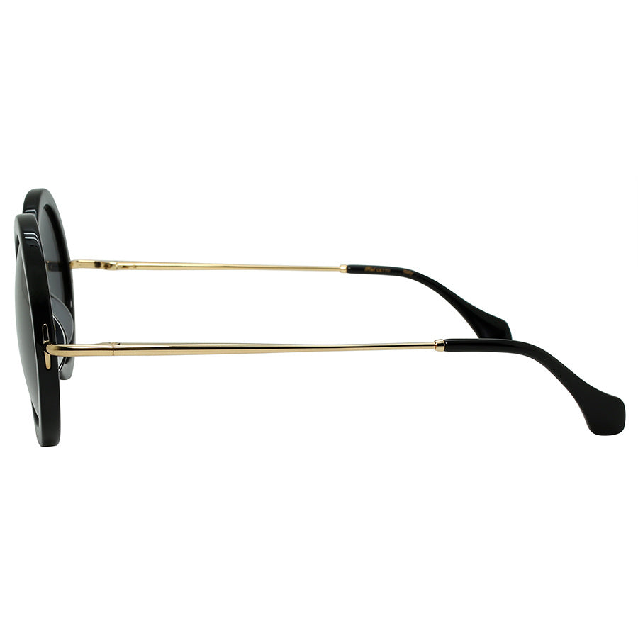 Sophisticated Handcrafted Italian Women's Designer Eyewear with Round Acrylic Frame