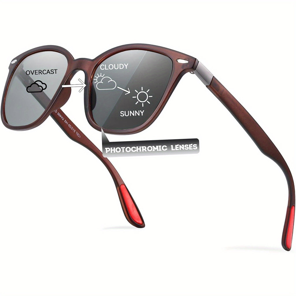 Photochromic for Men & Women - Anti-Glare Driving Glasses with Ultra-Light TR90 Frame - Adaptive for Day\u002F Night Use SG4297