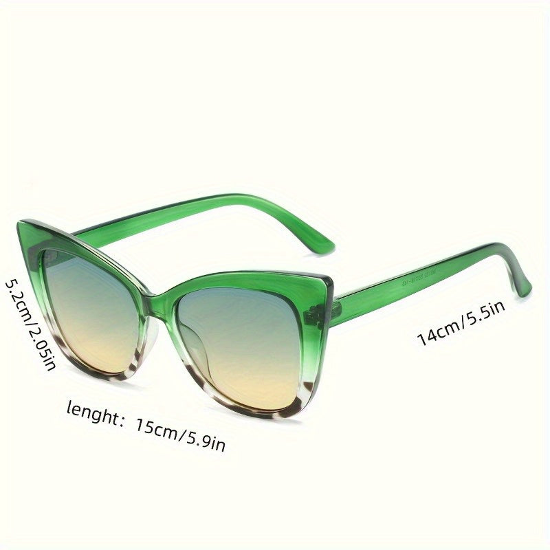 Women's Cat-Eye Gradient Glasses - Non-Prescription Vintage eyewear with Anti-Blue Light Lens