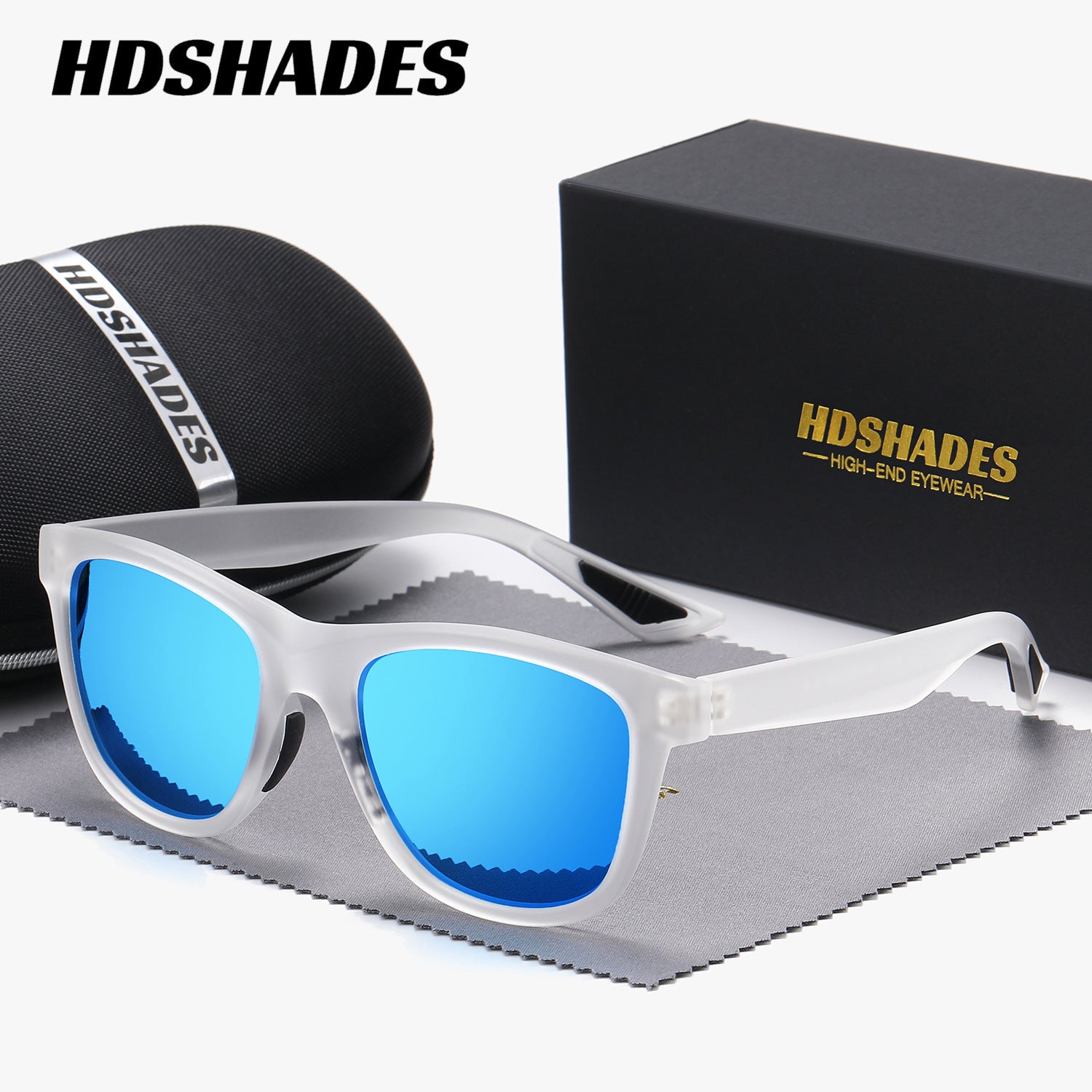 HDSHADES Unisex Trendy Stylish Full-Frame Polarized Glasses Square Rock Climbing Glasses UV400