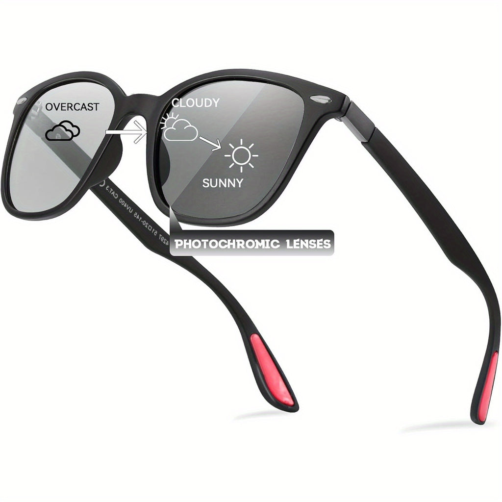 Photochromic for Men & Women - Anti-Glare Driving Glasses with Ultra-Light TR90 Frame - Adaptive for Day\u002F Night Use SG4297