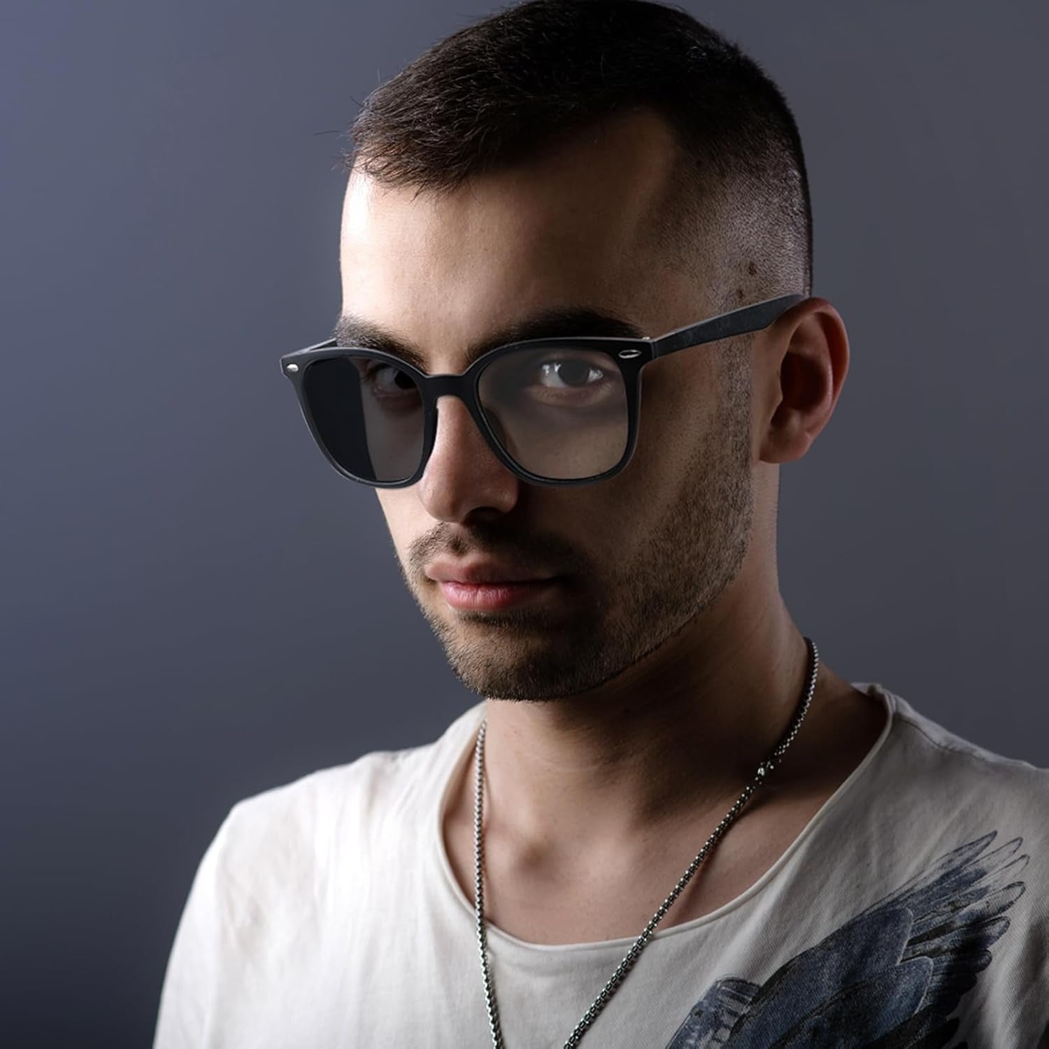 Photochromic for Men & Women - Anti-Glare Driving Glasses with Ultra-Light TR90 Frame - Adaptive for Day\u002F Night Use SG4297