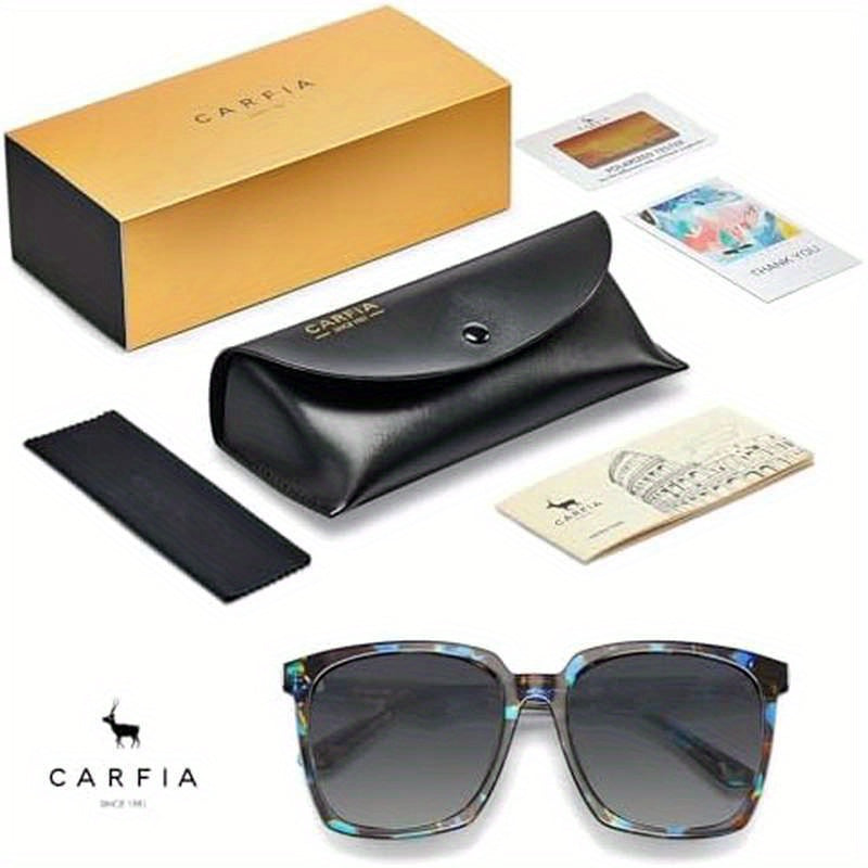 Women'S Large Face Retro Polarized Fashion Glasses - Anti-Glare & Blue Light Blocking