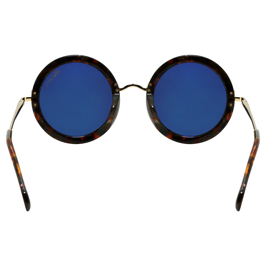 Sophisticated Handcrafted Italian Women's Designer Eyewear with Round Acrylic Frame