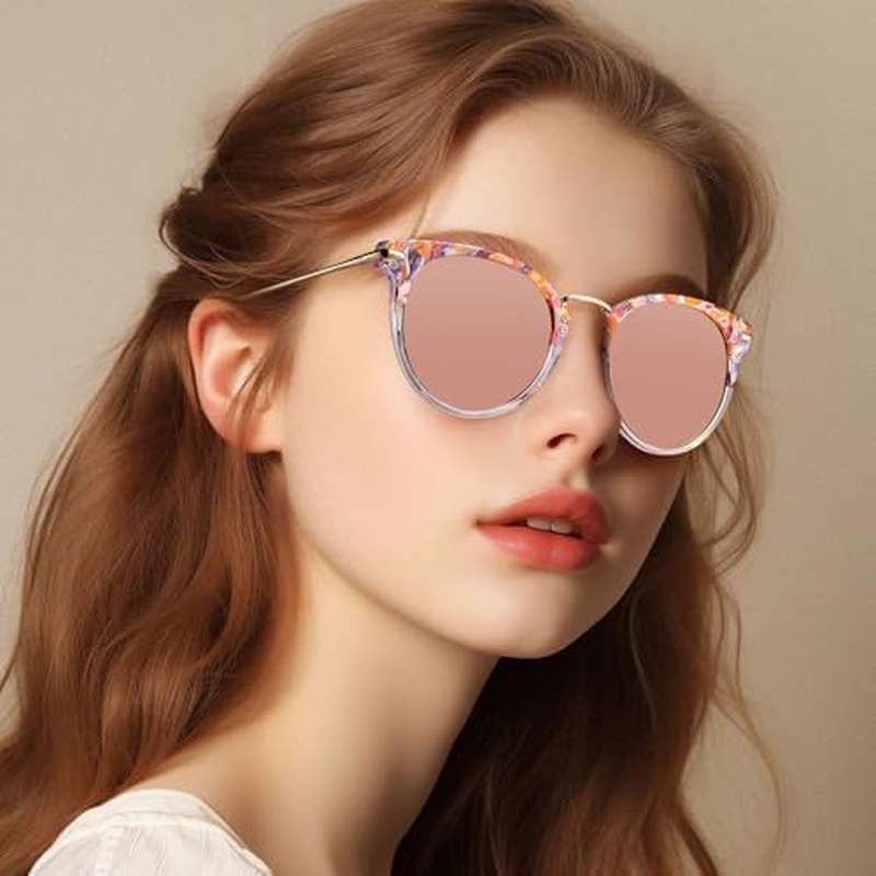 Women'S Retro Cat Eye Fashion Glasses - Vintage Hollywood Glamour Glasses with Metallic Bridge