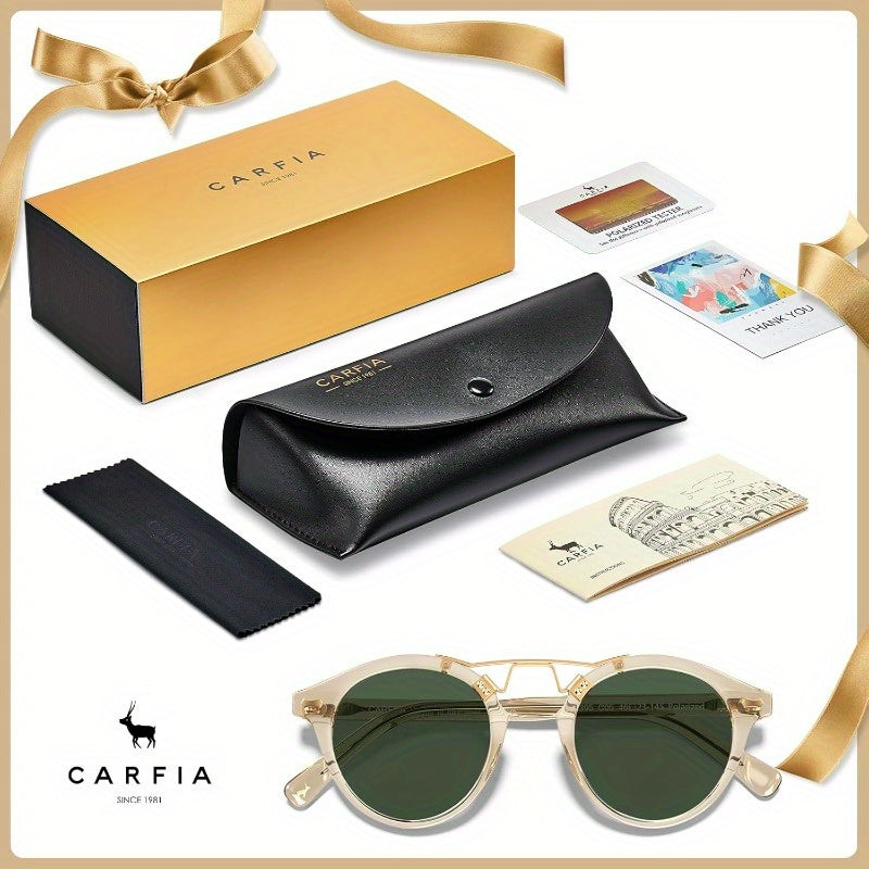 CARFIA Small Face Acetate Polarized Fashion Glasses for Women with UV Protection