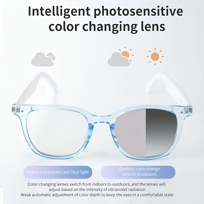Women's Smart Color-Changing Glasses with Blue Light Blocking & Protection