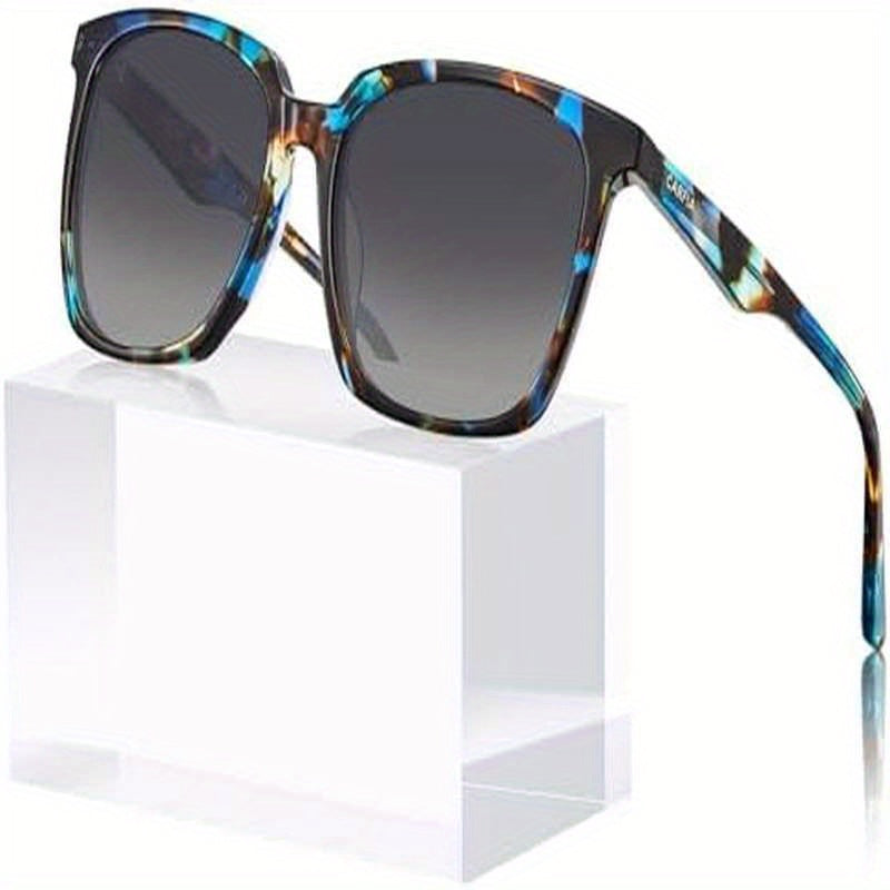 Women'S Large Face Retro Polarized Fashion Glasses - Anti-Glare & Blue Light Blocking