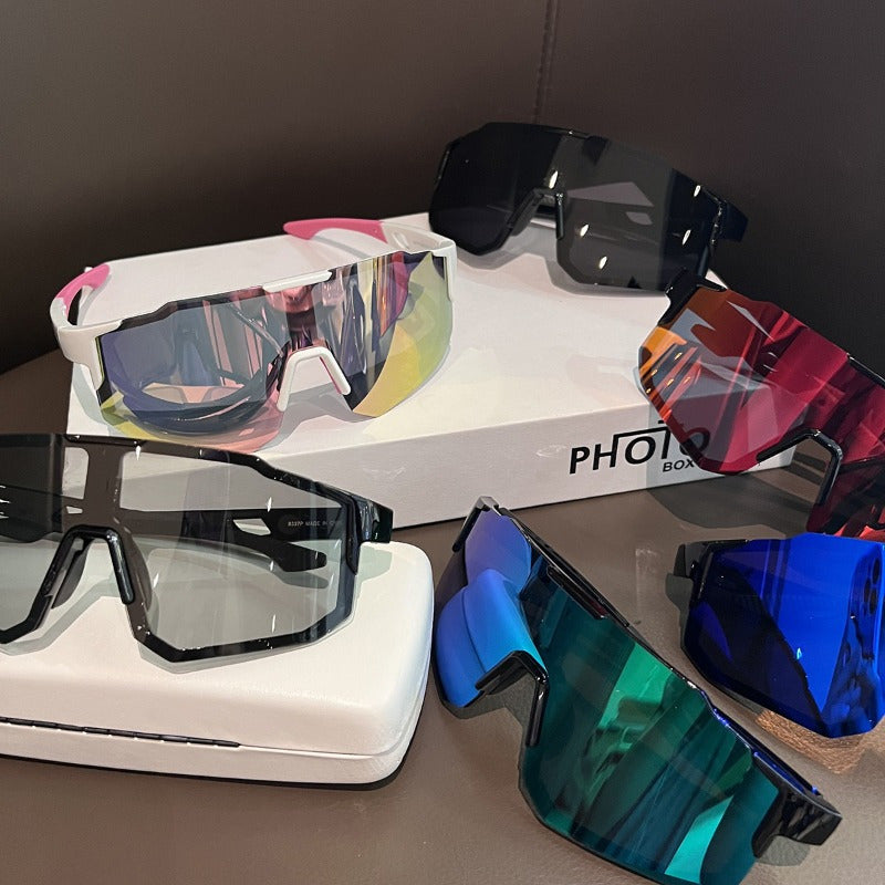 New Unisex Color-Changing Glasses with Interchangeable Polarized\u002FMirror Lenses - Stylish ABS Frame & PC Lens