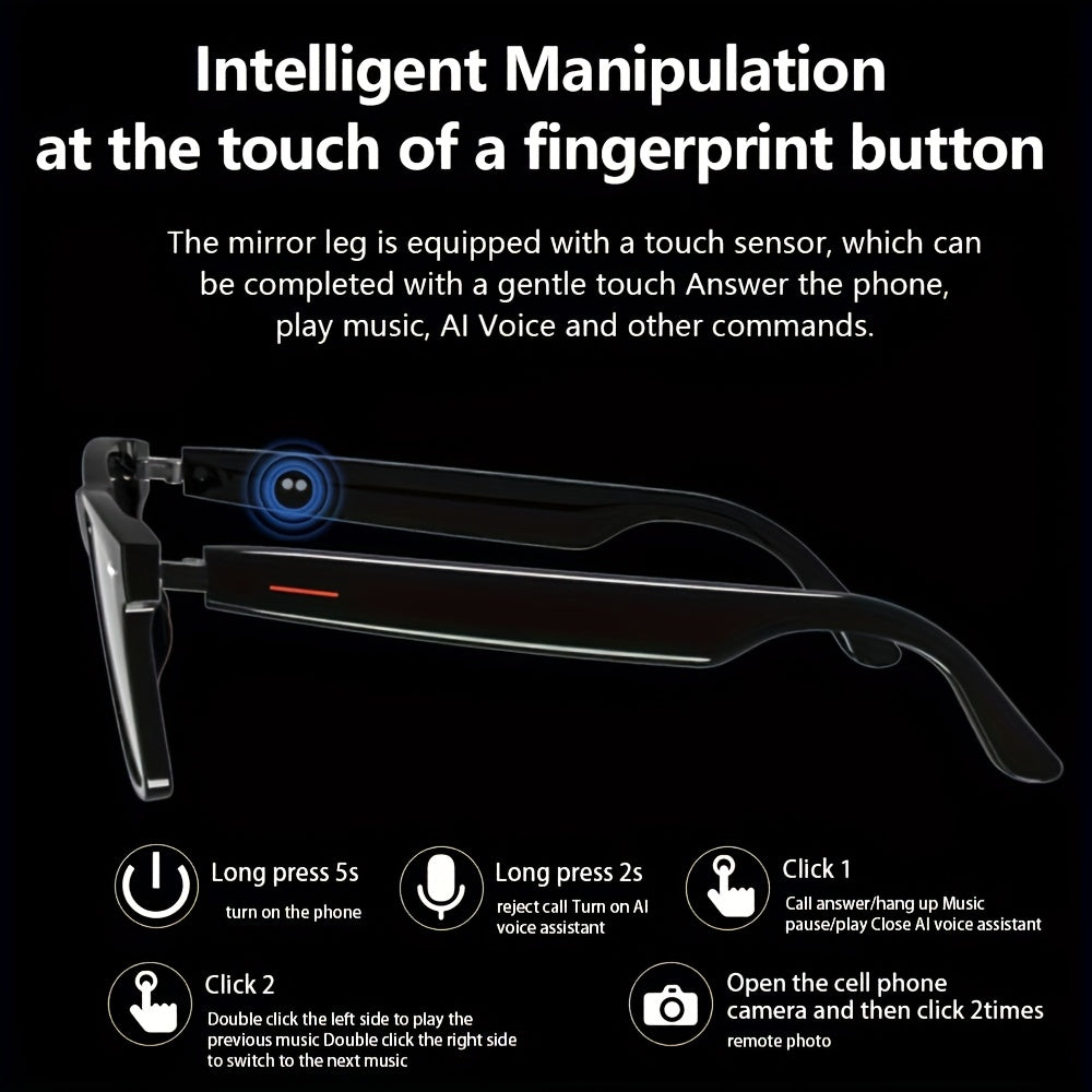 Anti-blue Light Or Smart Glasses Can Be Wireless Call Phone Play Music Remote Photo Indoor Eye Protection Glasses for Men And Women Universal Ornaments Gift