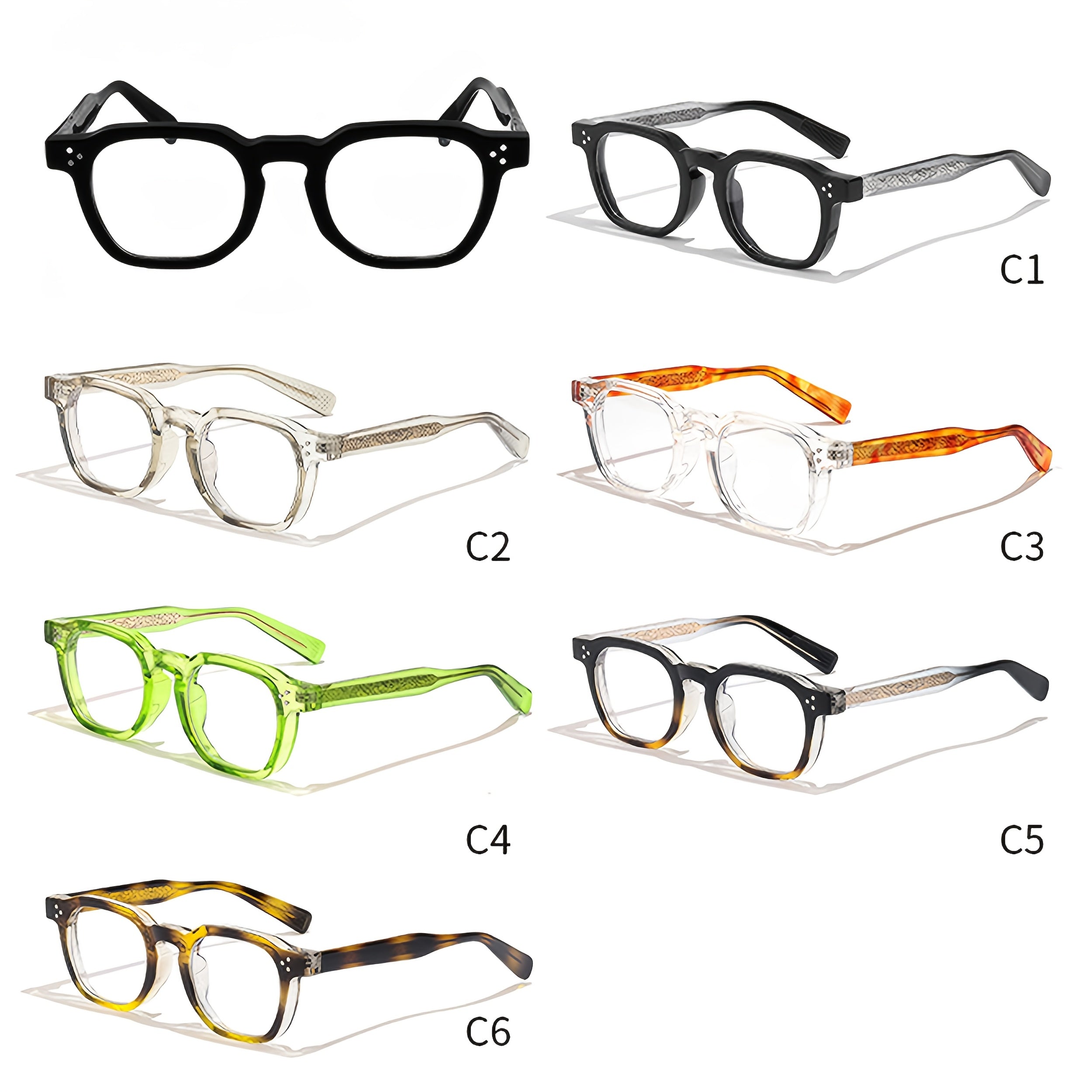 Trendy Fashion Glasses Trendy Fashion Square TR Frame Glasses | Anti Blue Light Lens