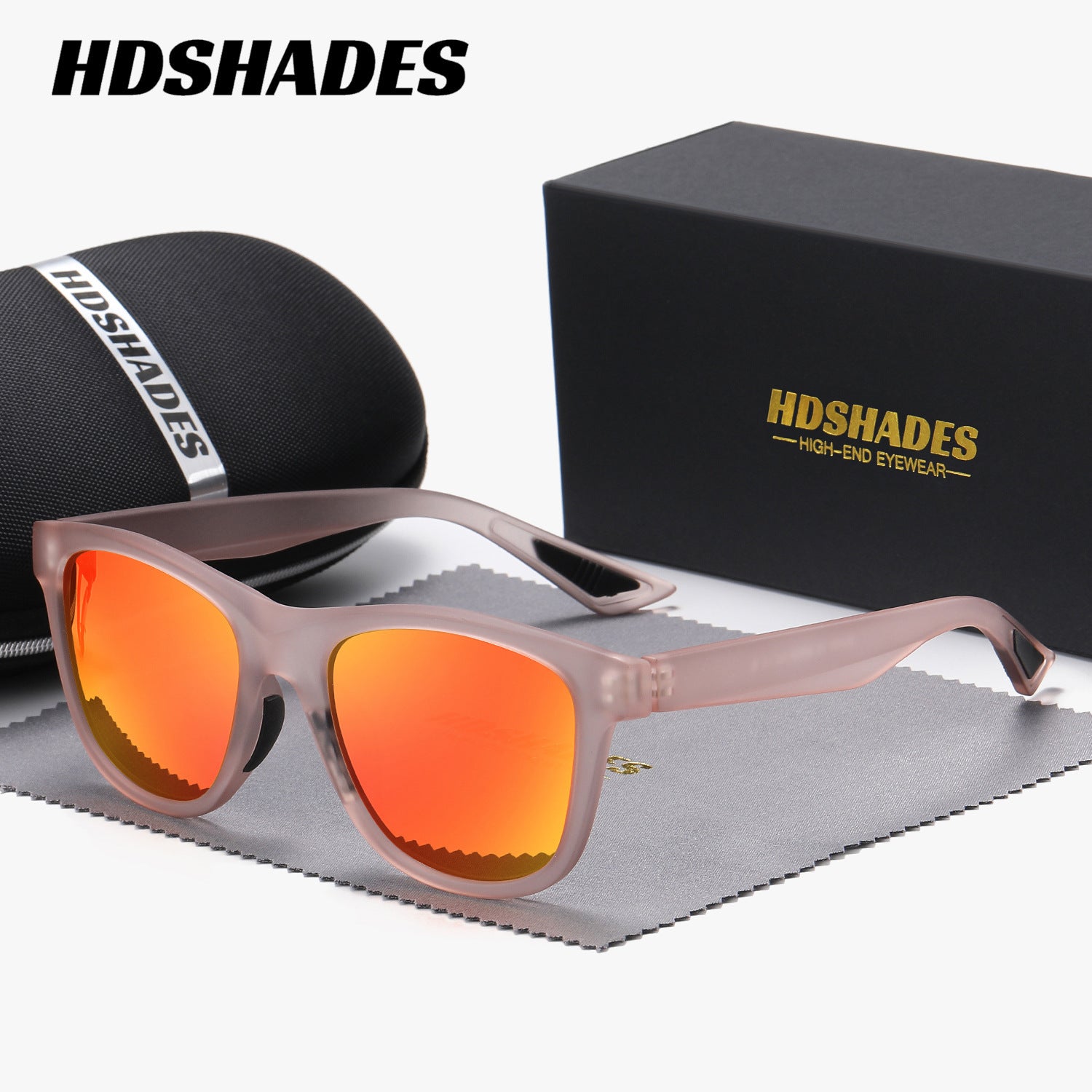 HDSHADES Unisex Trendy Stylish Full-Frame Polarized Glasses Square Rock Climbing Glasses UV400