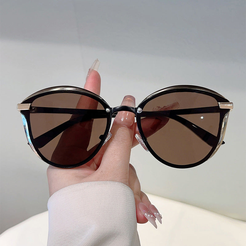 Women'S Anti-Glare Polarized Fashion Glasses - Cat Eye Glasses with Dark Tinted lenses