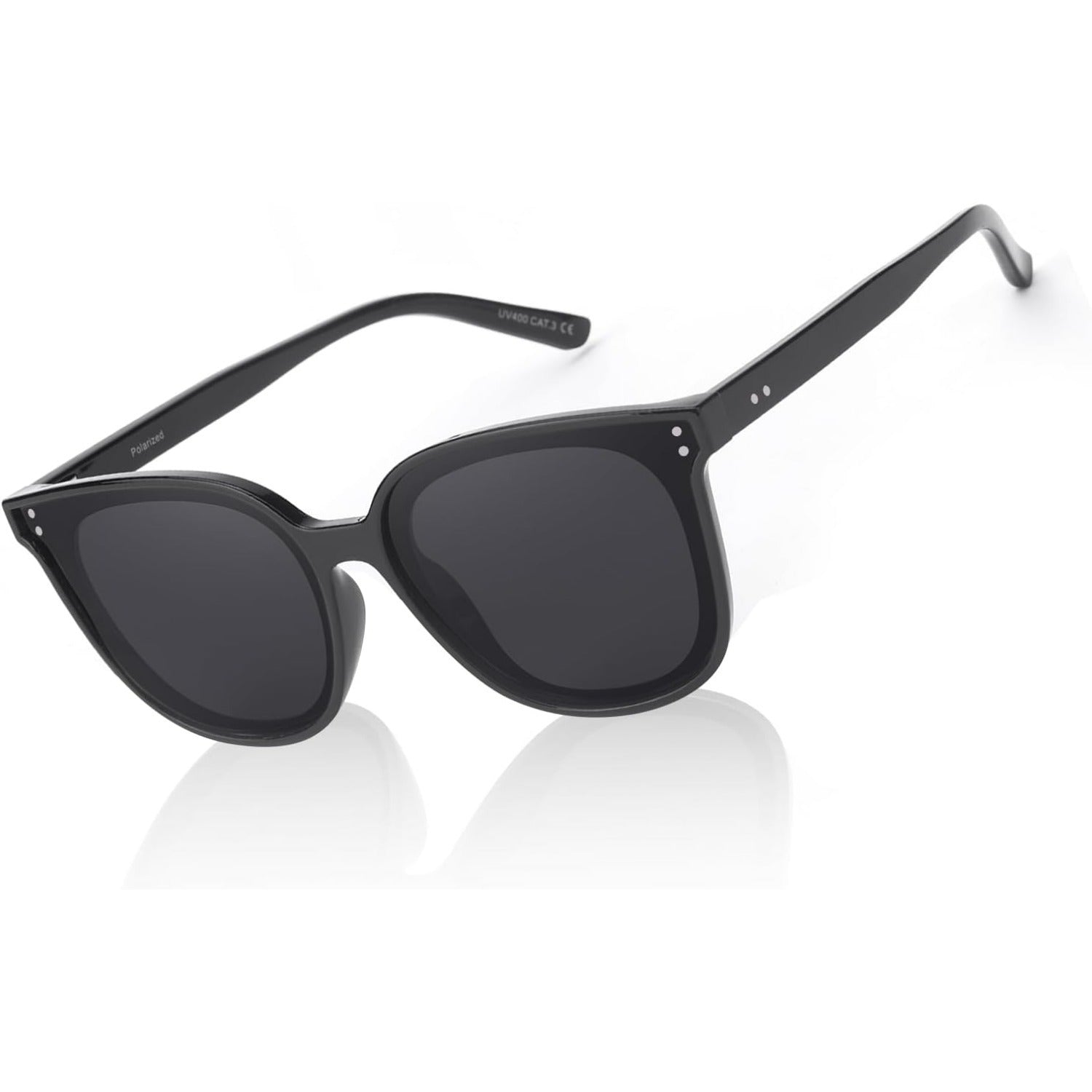 2pcs COOLEAR Polarized Cat Eye for Women, Rectangle Frame, TAC Lens